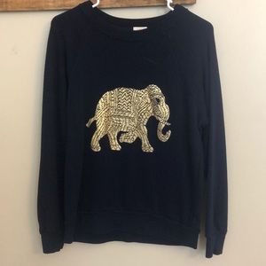 J. Crew Navy Elephant Sweatshirt